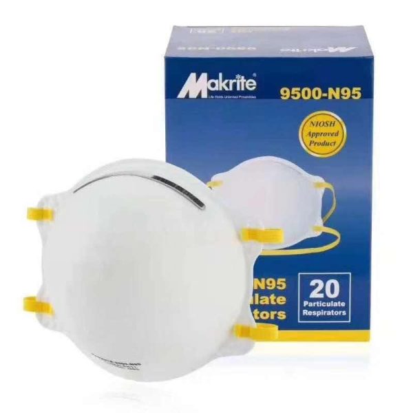 Makrite 9500 Surgical cup shaped N95 (20Pieces) Non-Core